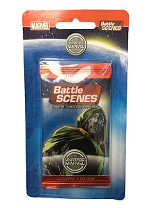 Blister Avulso com 7 Cards- Marvel Battle Scenes Jogo de Cards Colecionáveis*