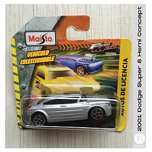 Maisto - 2001 Dodge Super 8 Hemi Concept Prata - 1/64 - Fresh Metal