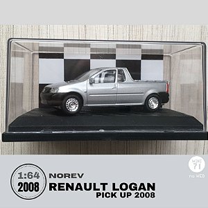 Norev - Renault Toys - Renault Logan Pick-up 2008 - 1:64 - com caixa acrílica
