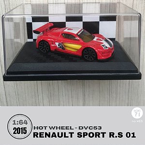 Hot Wheels 1:64 - Renault Sport R.S 01 Vermelho - com caixa acrílica