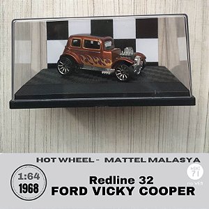 Hot Wheels 1:64 - Redline 32 Ford Vicky Cooper - com caixa acrílica