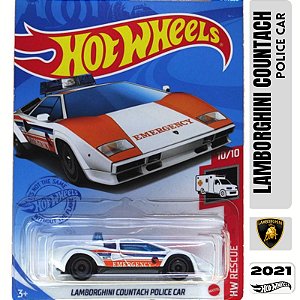 Hot Wheels - Lamborghini Countach Police Car - GTC86 - T-Hunt | 1/64