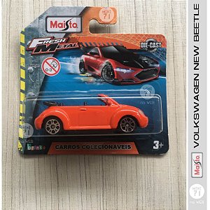 Volkswagen New Beetle - laranja 1/64 - Maisto