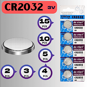 Bateria CR2032 3v - para computadores e eletrônicos