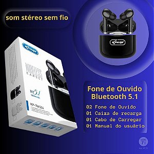 Fone de Ouvido Bluetooth 5.1 KP-TWS04 - Knup