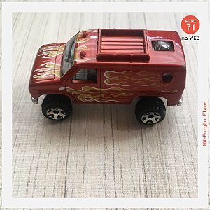 Hot Wheels - Furgão vinho - flame 1:64 Loose