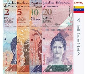 Séries de 4 Venezuela Bolivar Fuerte 2008-2018 - FE