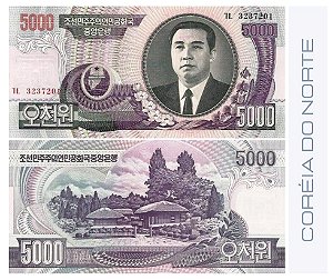 Coréia do Norte 5000 Won, 2006 - FE