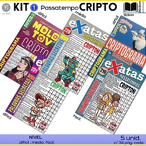 Kit 1 - 5 unidades de Passatempos Gripto