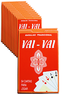 Baralho Tradicional Vai-Vai Cartas em Papelão Caixa com 12 Vermelho