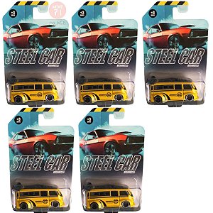 Kit c/5 miniaturas Kombi GSA 1/64 Steel Car Garagem SA