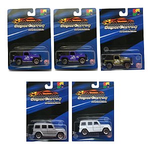 Kit c/5 miniaturas 1/64 Supercarros