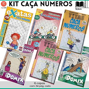 Kit 6 Revistas Caça Números – Capas Diversas | Potencializar a memória !