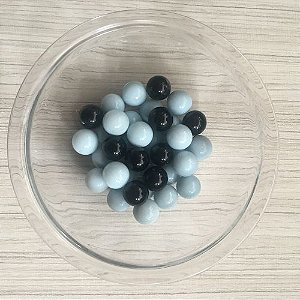 Bolinha de Gude Sortida Branca e Preta 16mm