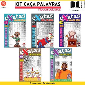 Kit com 5 unid. Caça Palavras Exatas