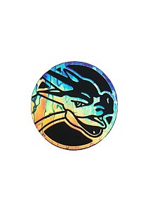 Moeda Pokémon Mega Charizard Y - Prata Enfumaçado Foil 34mm - Loose