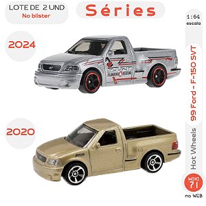 Miniaturas  Lote de 2 und Séries Hot Wheels  99 Ford F-150 SVT Lightning 1/64
