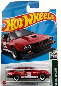 Miniatura Hot Wheels Alfa Romeo GTV6 3.0 (Vermelho) | Escala 1/64