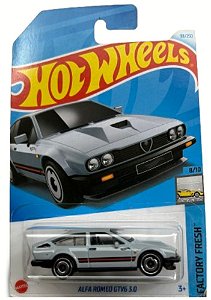 Miniatura Hot Wheels Alfa Romeo GTV6 3.0 (Cinza) | Escala 1/64