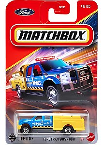 Matchbox Ford F-550 Super Duty (Azul) 1/64 - JBT08