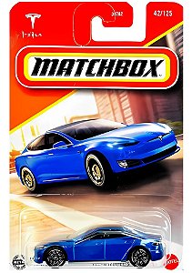 Matchbox Tesla Model S (Azul) 1/64 - JBN85