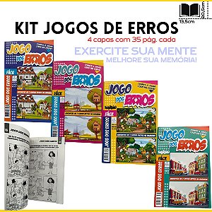 Kit 4 unidades Passatempos Jogos de 7 Erros