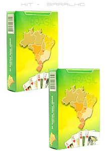 Kit 2 Baralhos Brasil Papel Cartão Especial
