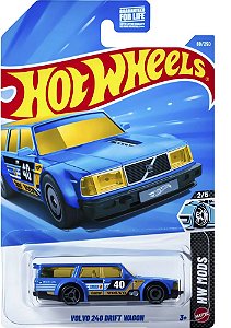 Hot Wheels - Volvo 240 Dritf Wagon - JJJ36 (Azul) | 1/64