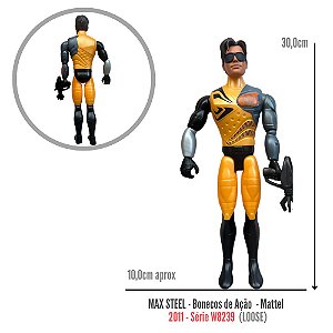 Max Steel - Boneco de Ação - Original - W8239 | Mattel (Loose)