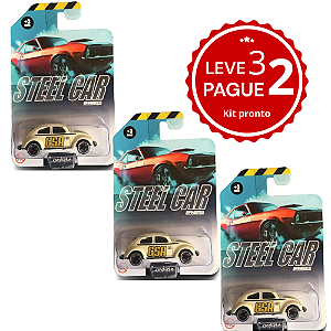 KIT Leva 3 pague 2 | 1:64 - Fusca - Steel Car Garagem SA