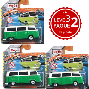 KIT Leve 3 pague 2 | Maisto - Volkswagen Kombi Type 2 Bus 1971 - 1:64