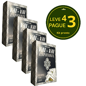 KIT Leva 4 pague 3 - Jogo de Cartas Baralho Vai - Vai Espanhol - 40 cartas