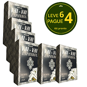 KIT Leva 6 pague 4 - Jogo de Cartas Baralho Vai - Vai Espanhol - 40 cartas