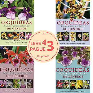 KIT Leve 4 pague 3 - Orquídeas: O Guia indispensável de 101 Gêneros de a A Z - Capa Dura