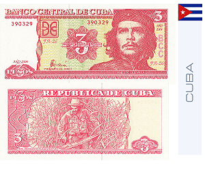 Cuba - Cédula de 3 Pesos 2005 - P-127b - Comemorativa - Ernesto Guevara - FE