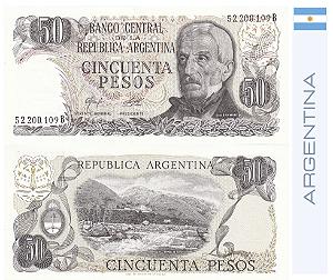 Argentina - Cédula de 50 Pesos 1977-1978 - P-301b.2 - FE