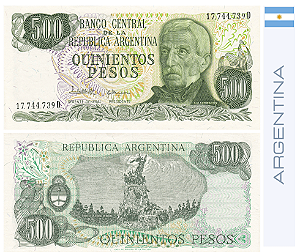 Argentina - Cédula de 500 Pesos 1982 - P-303c - FE