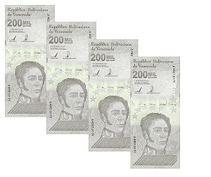 Venezuela - 4 Cédulas de 200.000 Bolívares 2020 - P-112r - FE
