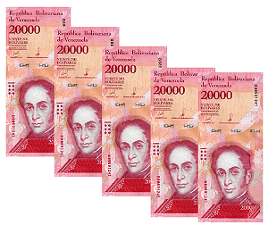Venezuela - 5 Cédulas de 20.000 Bolívares 2016-2017 - P-99as.1 - FE