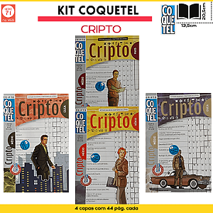 Kit 4 Revistas Coquetel | Passatempo Cripto - 176 páginas