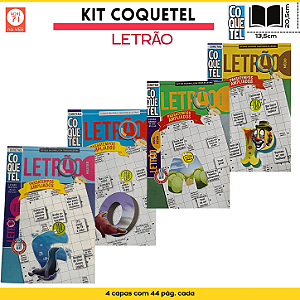 Kit 4 Revistas Coquetel | Passatempo Letrão - 176 páginas