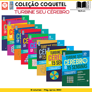 Kit Passatempos coquetel 08 volumes (saldo) - turbine o seu cérebro - 890 páginas