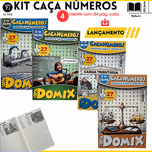 Kit 4 Revistas Caça Números | Raciocínio Lógico e memorização