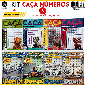 Kit 8 Revistas Caça Números | Raciocínio Lógico