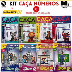 Kit 8 Revistas Caça Números | Exercite a Mente