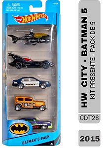 Hot Wheels - Pack de 5 - Batman - 5 Hw City - CDT28