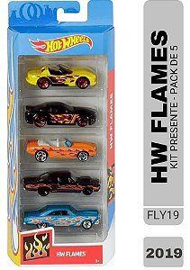 Hot Wheels - Pack de 5 - HW - Flames - FLY19