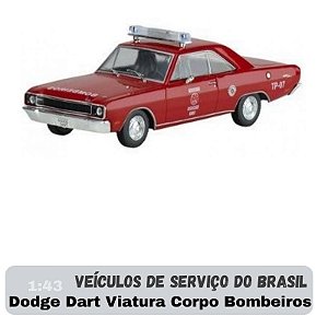 Miniatura em Metal 1:43 Dodge Dart Viatura Corpo Bombeiro