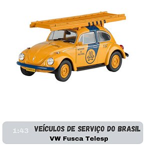 Miniatura em Metal 1:43 Volkswagem Fusca Telesp