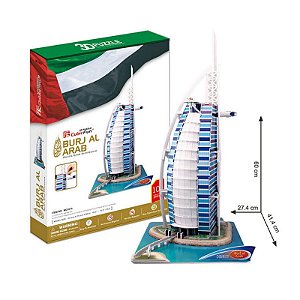 Quebra-cabeças 3D 101 peças Burj Al Arab - CubicFun
